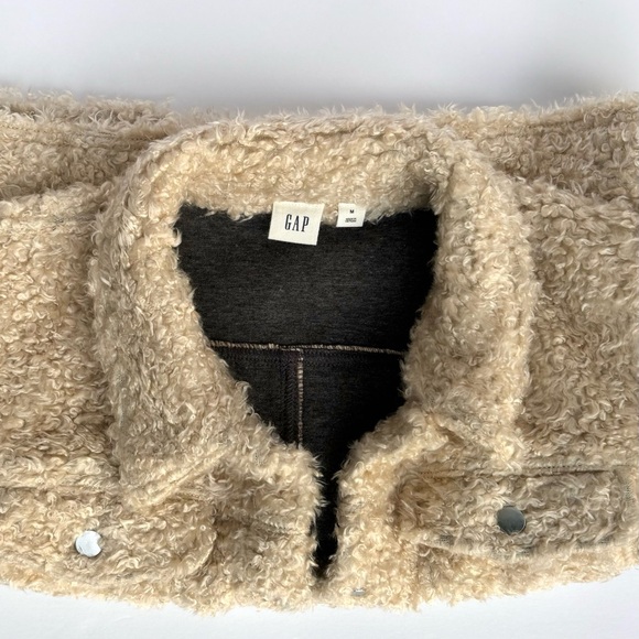 GAP Teddy Bear Vest Cream Sherpa Sleeveless Jacket - Picture 5 of 5